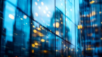 Poster - Urban night city reflections with artistic blurry light effects : Generative AI