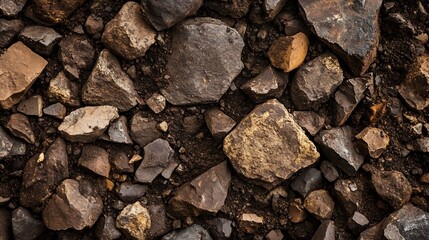 Poster - Rough Natural Rock and Soil Texture Background for Construction Landscaping and Earth Science Projects : Generative AI