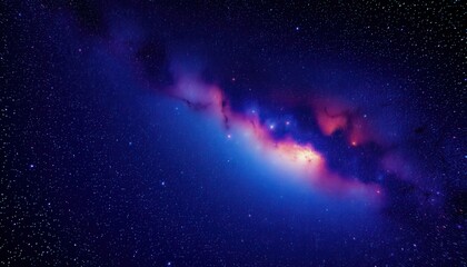 Wall Mural - Cosmic Nebula Blue And Pink Hues Starry Night Sky