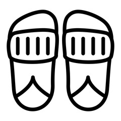 Sticker - Slippers Vector Design Icon Style