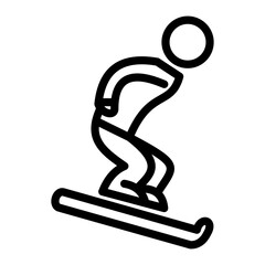 Wall Mural - Skiing Vector Design Icon Style