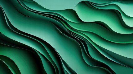 Wall Mural - vibrant abstract green gradient with soft light effects