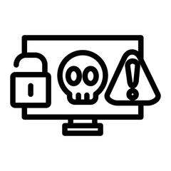 Poster - Cyber attack Vector Design Icon Style