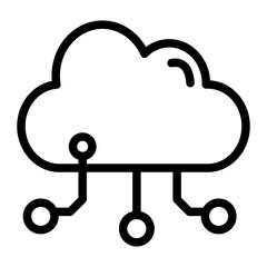 Poster - Cloud Data Vector Design Icon Style