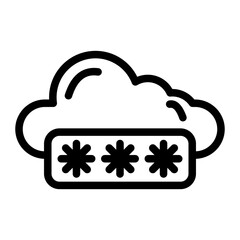 Poster - Cloud Password Vector Design Icon Style