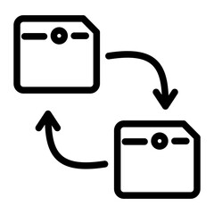 Poster - Data Synchronization Vector Design Icon Style