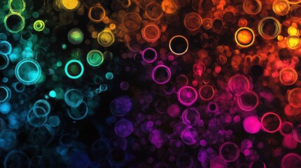 Wall Mural - abstract background with colorful circles stock illustration