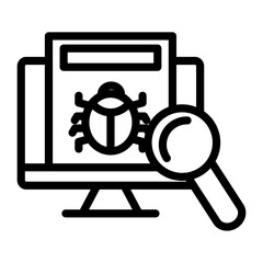 Wall Mural - website bug vector design icon style