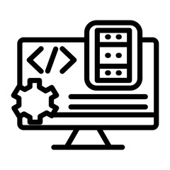 Wall Mural - software development vector design icon style