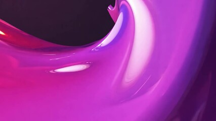 Fototapete - This captivating display features an abstract swirl characterized by glossy surfaces and vivid pink hues, conveying a sense of motion and fluidity that captivates the viewer.