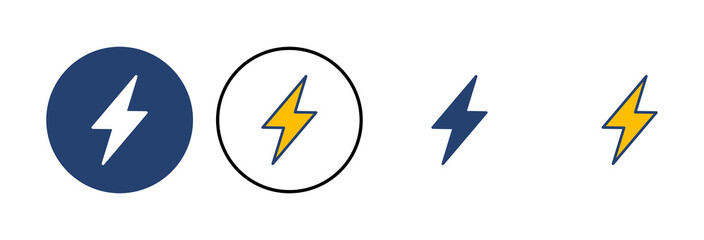 Wall Mural - lightning icon vector. electric icon vector. power icon. energy sign