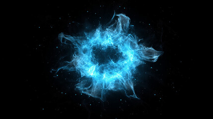 blue glowing light
