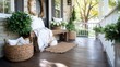 © Giman - Cozy porch, spring decor, home exterior, relaxing scene, lifestyle blog