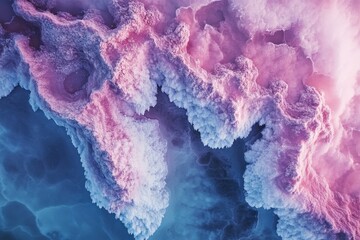 Aufkleber - Colorful abstract pattern resembling clouds or waves in vibrant pastel hues during daylight