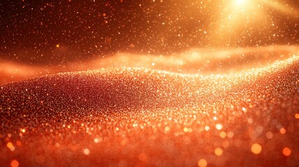 Wall Mural - Warm Glittering Landscape with Radiant Glow