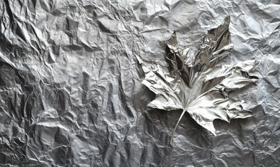 Wall Mural - crumpled leaf aluminum foil