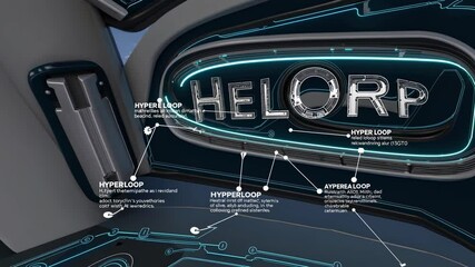 Poster - Innovative transportation system features elevated tracks and futuristic design in a sustainable landscape