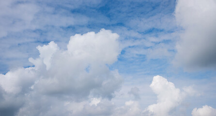 Wall Mural - beautiful sky with fluffy cirrocumulus and some cumulus clouds