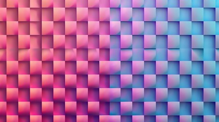 A repeating pattern of squares in pink and blue shades.