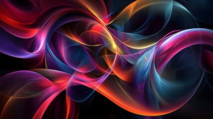 Wall Mural - abstract colorful swirls vibrant energy background