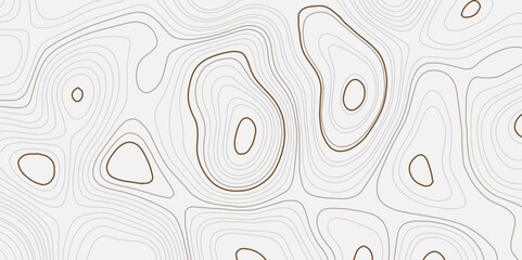 Wall Mural - Abstract topography circle with contour map waves paper topo relief line map mountain background. Curved line topo seamless topography ornament design. Vector background.