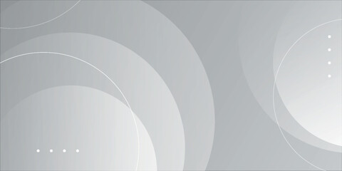 Wall Mural - abstract white and grey background with circles. vector illustration