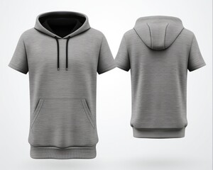 Sleeveless Hoodie Pullover Sweater Merch Design Template. Fashionable and Trendy Hooded Sweatshirt Shirt for Clothing Line