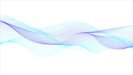Wall Mural - abstract colorful flowing wave lines isolated on white background. curved shape isolated on white ba