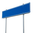 © ivatekstudio - blue blank road sign isolated