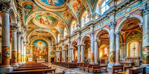 Sicilian Church Interior:  Ancient Architecture & Religious Art in Syracuse