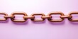 © Wasana - Blockchain Supply Chain Management concept. Copper chain against a pastel pink background.