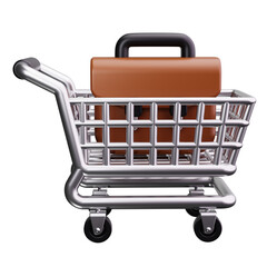 Poster - Shopping Cart 3d render icons