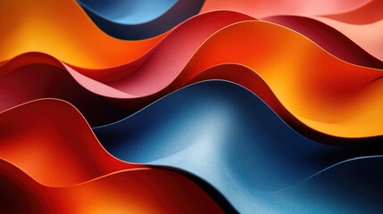 Poster - A macro shot of multiple ocean waves in different colors, great for travel or nature-inspired designs