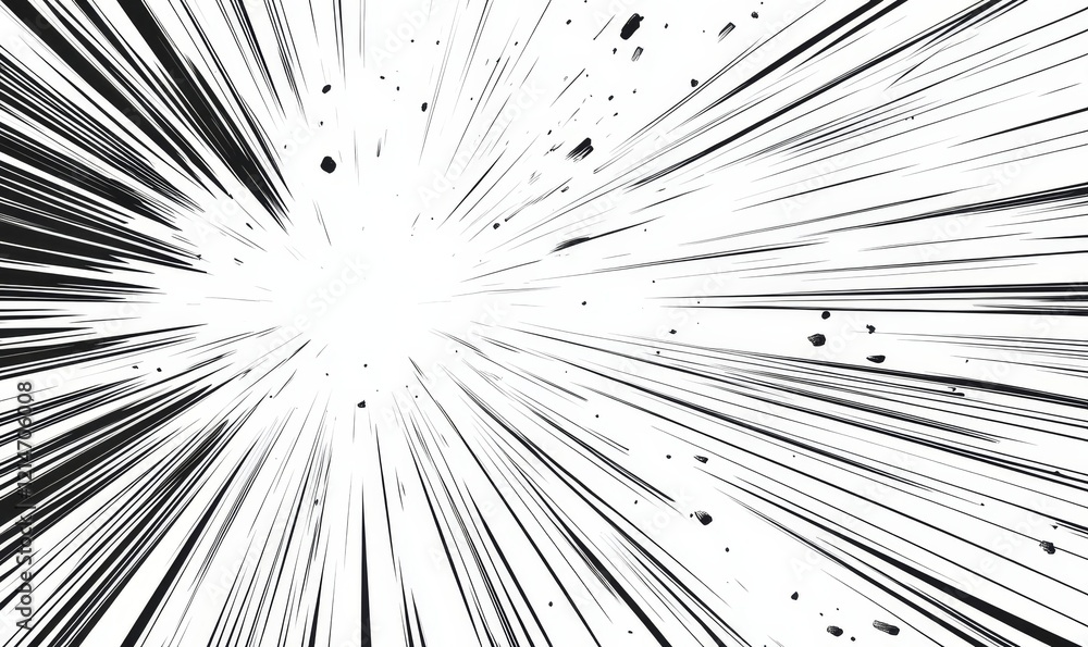 Comic Book Action Layout Background With Power Fx, Illustration of a ...