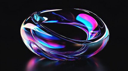 Wall Mural - Intriguing soap bubble reflection captured in a 3D illustration 