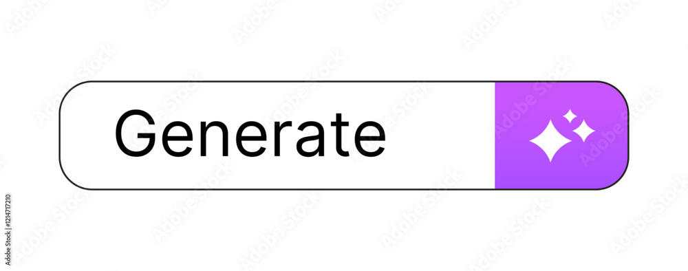 Generate AI button. Artificial intelligence illustration. Stock Vector ...