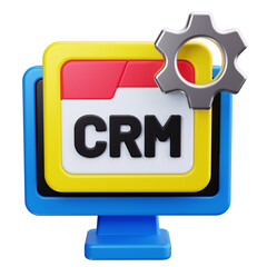 Poster - CRM 3d render icons