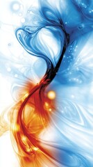 Wall Mural - Abstract Art of Fire and Ice