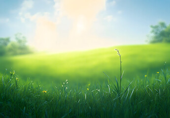 Wall Mural - green grass background