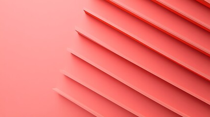 Wall Mural - thin rectangular minimalist vents creating subtle patterns on a light coral background