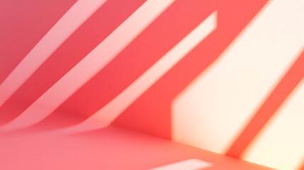 Wall Mural - thin rectangular minimalist vents creating subtle patterns on a light coral background