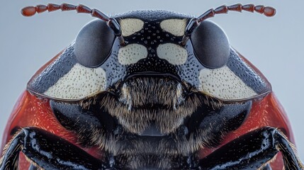 Sticker - Macro Photography of a Ladybug's Head