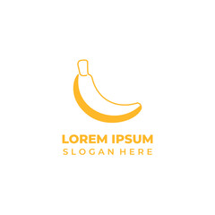 Vector banana logo, lineart s...