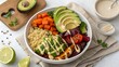 © Chuhada - Healthy Vegan Buddha Bowl Recipe Quinoa Roasted Vegetables Avocado