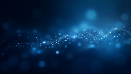 abstract blue digital background with sparkling light and bokeh effects