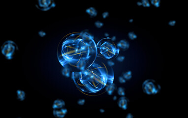 Wall Mural - physical graphic concept of atomic structure. light ring. colorful electron particle. .speed of ligh