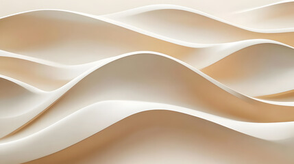 Wall Mural - abstract beige background, wavy with smooth curves. minimal design background, textures template.