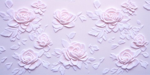  Soft Pink Rose Floral Design with Delicate Leaves and Elegant Texture