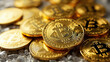 © MOTOKO Stock - Shimmering Golden Bitcoins on Transparent Background, Ideal for Cryptocurrency Websites, Investment Platforms, and Financial Technology Marketing Materials