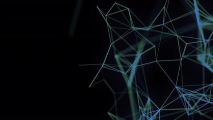 Plexus network connecting on black background